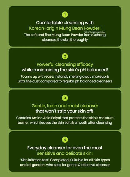 beplain Mung Bean Ph-balanced Cleansing Foam