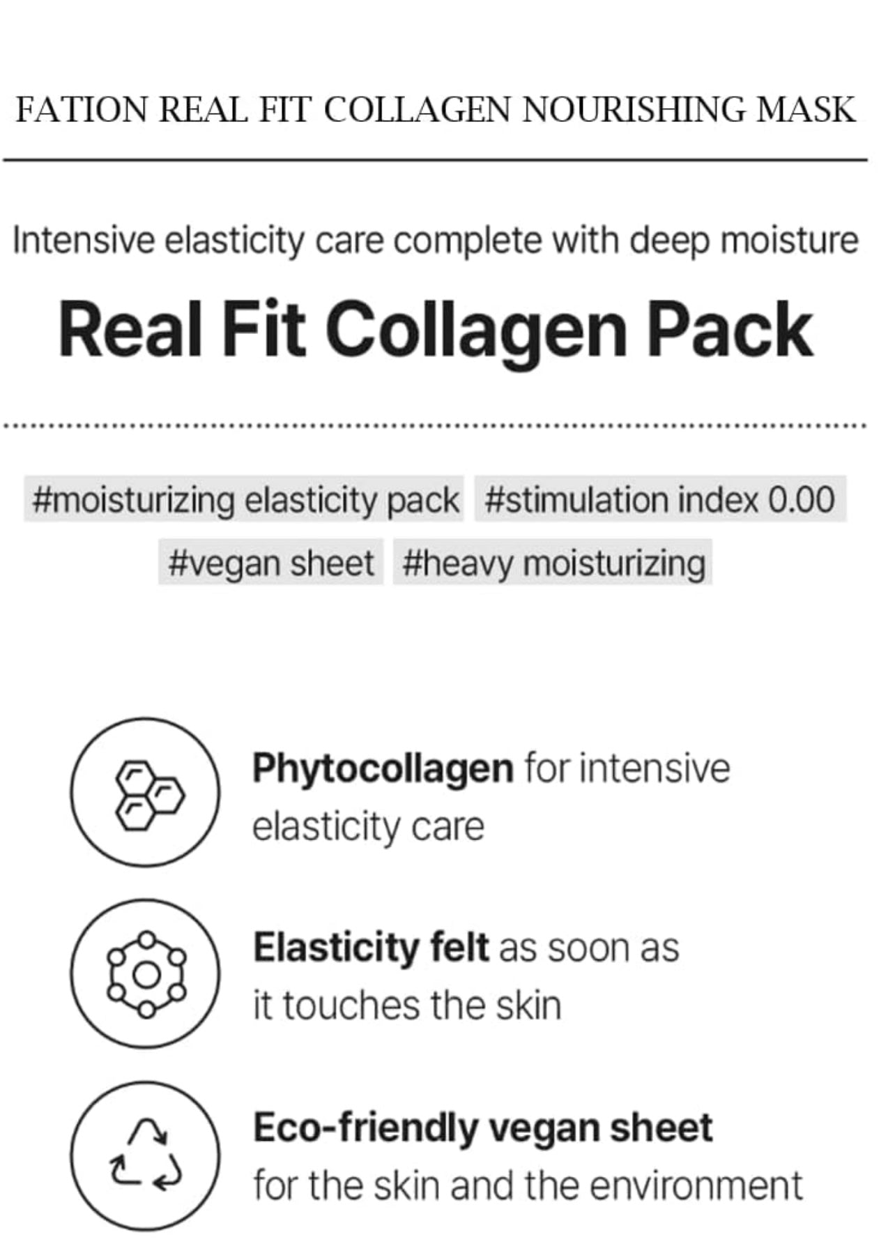 FATION Real Fit Collagen Nourishing Mask (5 sheets)