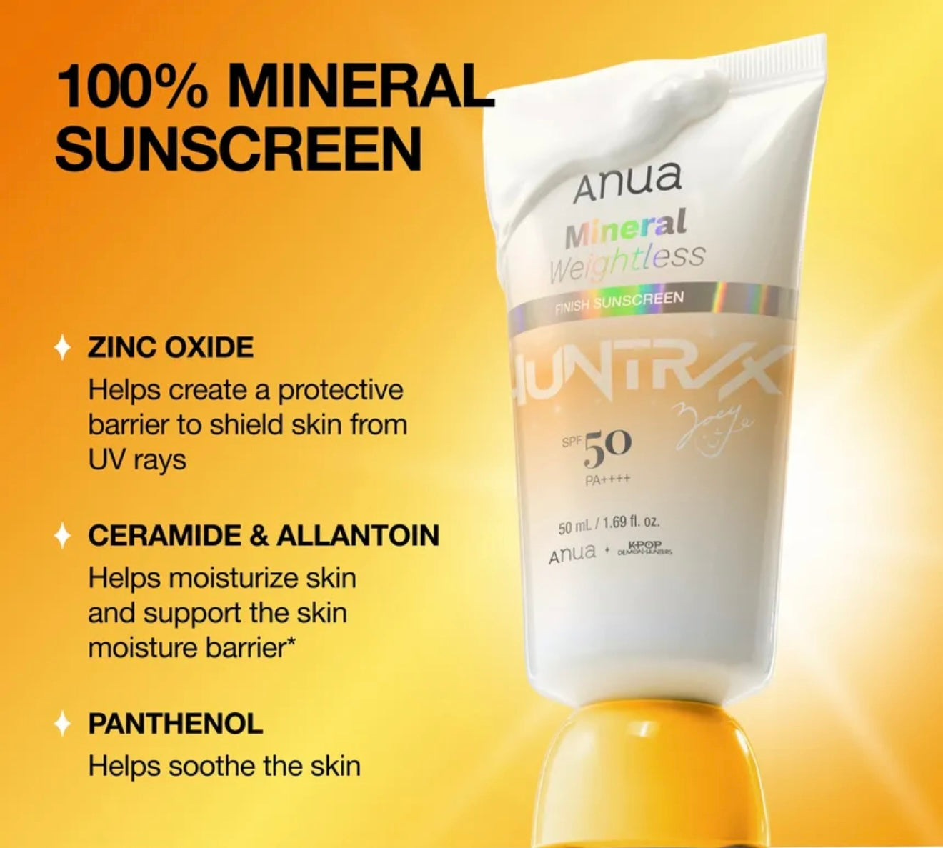 Anua Kpop Demon Hunters Mineral Weightless Finish Sunscreen