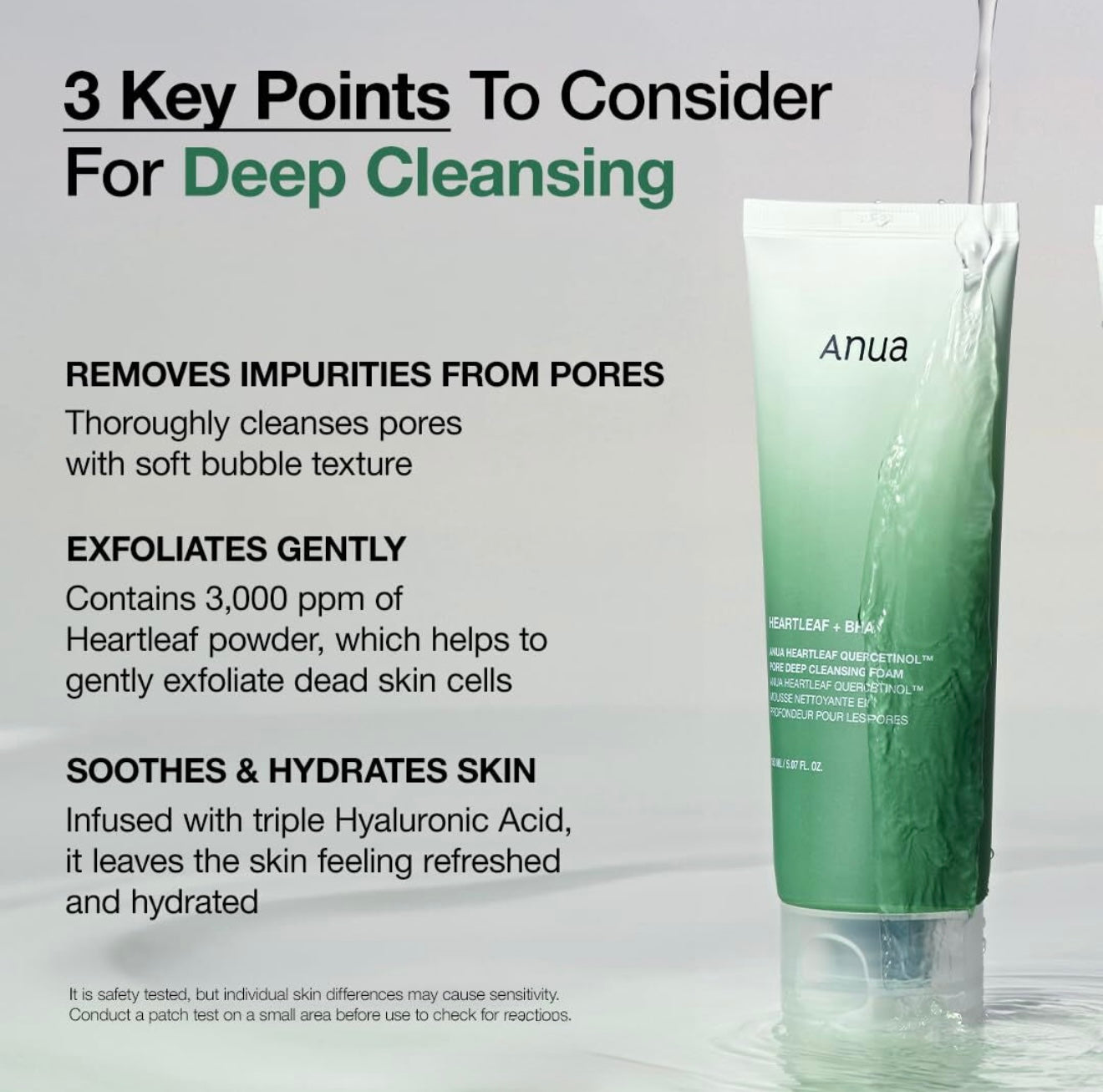 Anua Heartleaf Pore Cleansing Foam Double Set + Gift Mini
