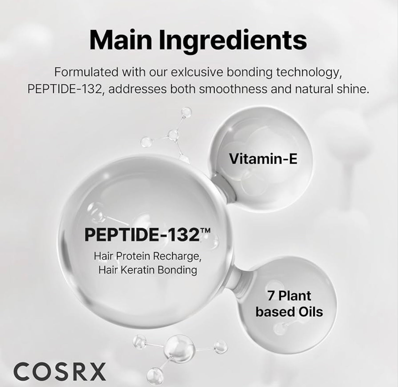 COSRX Peptide 132 Ultra Perfect Hair Bonding Oil Serum
