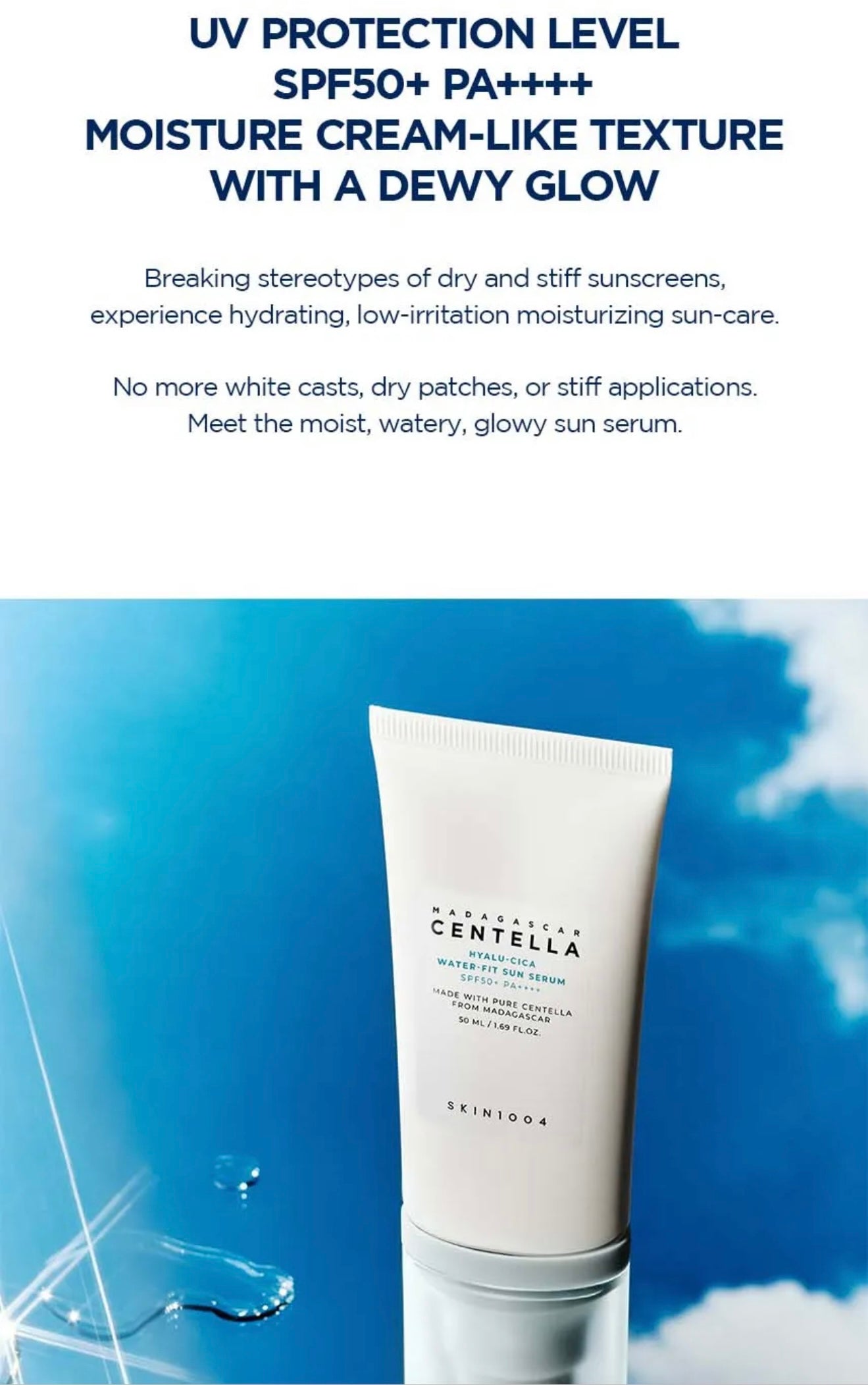 SKIN1004 Madagascar Centella Hyalu-Cica Water-Fit Sun Serum Twin Pack (SPF50+ PA++++)