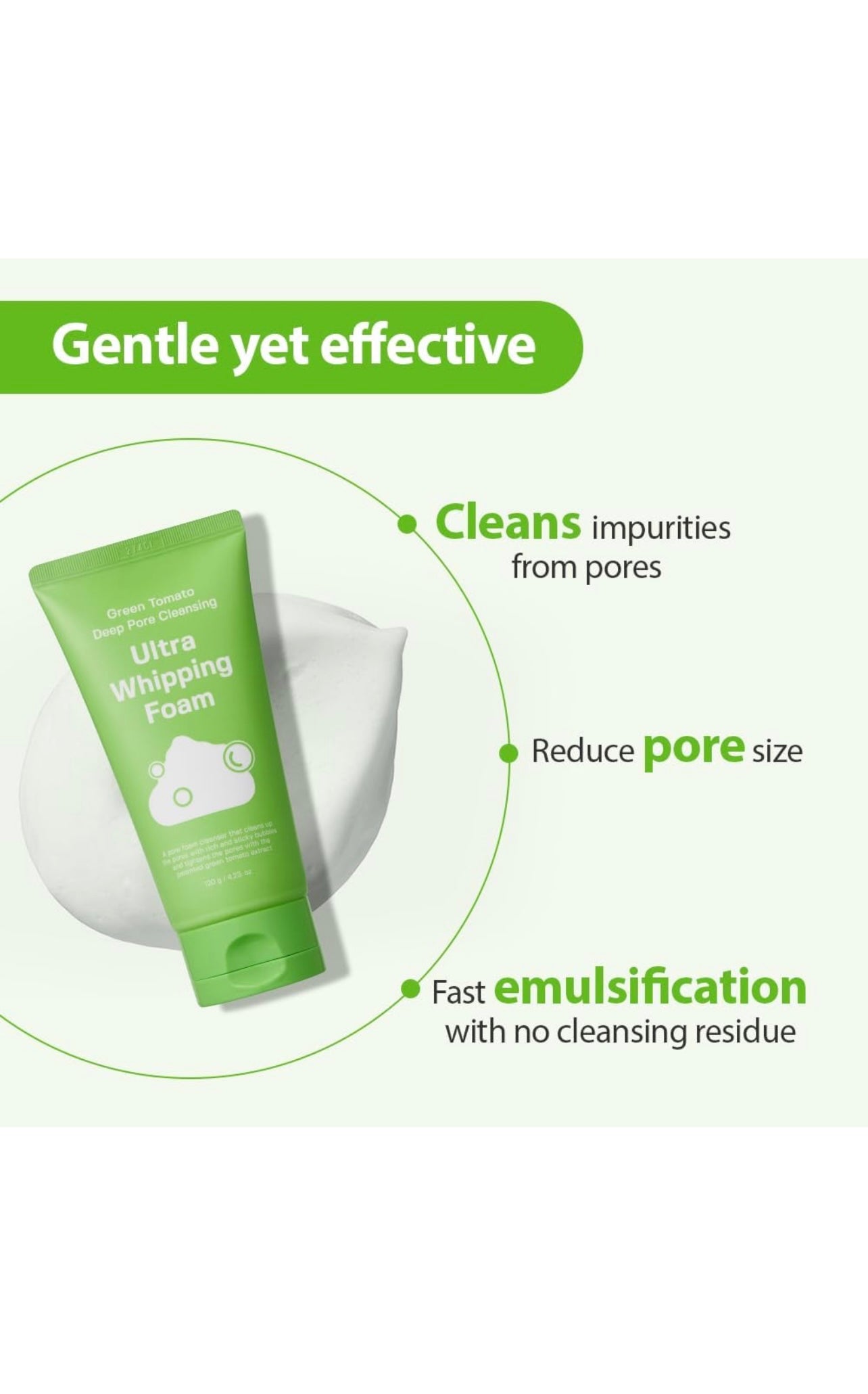 SUNGBOON EDITOR Green Tomato Deep Pore Cleansing Ultra Whipping Foam