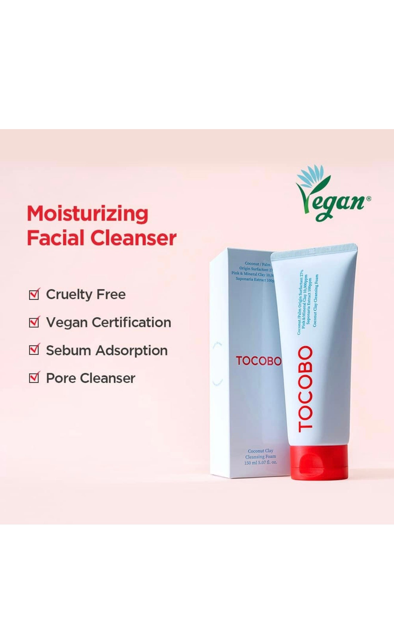 TOCOBO Coconut Clay Cleansing Foam