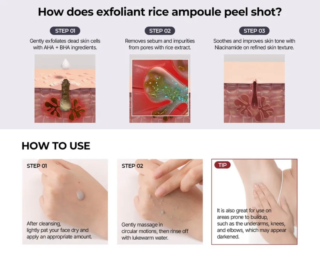 Dr. Melaxin Peel Shot Exfoliating Black Rice Ampoule