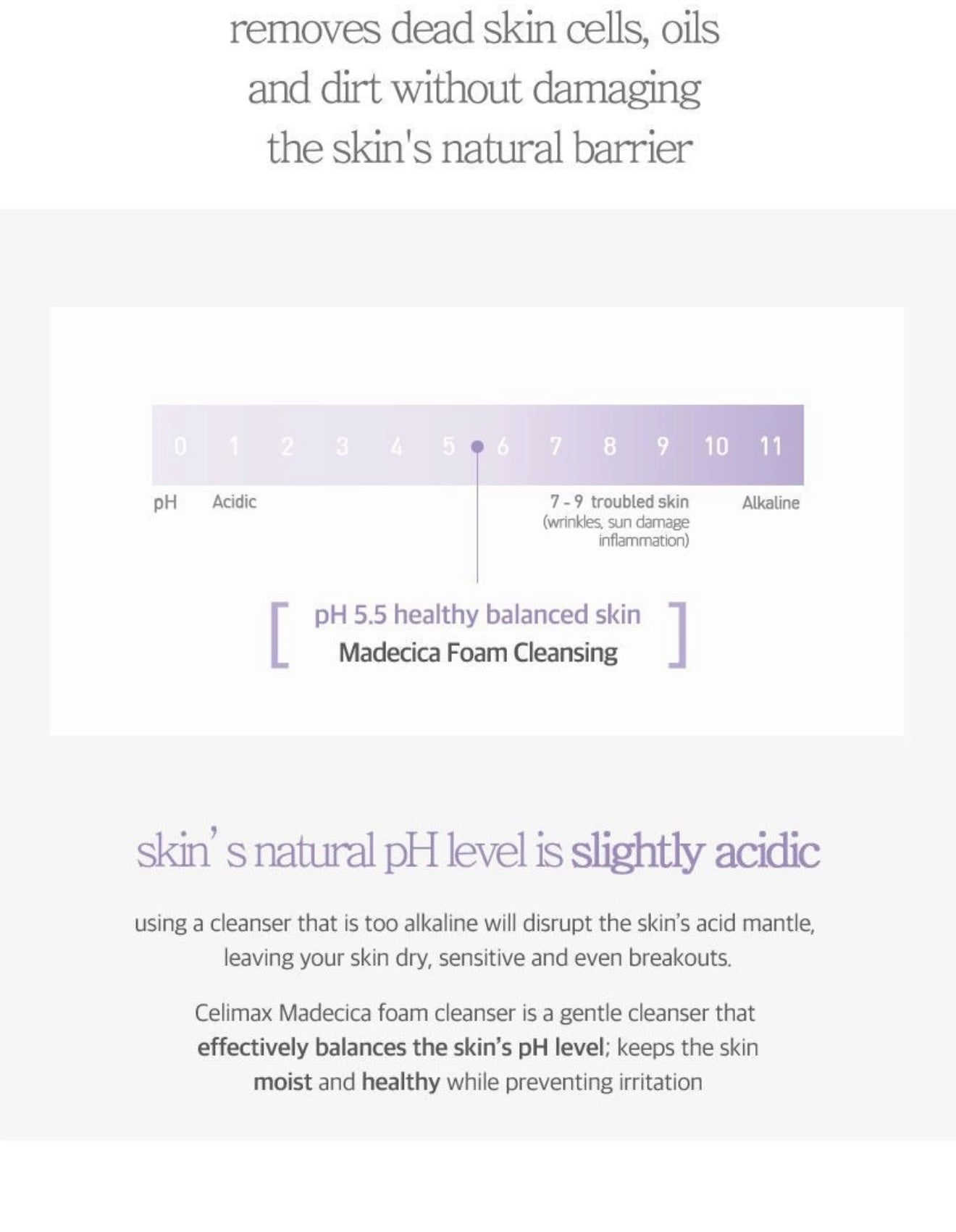 celimax Derma Nature Relief Madecica pH Balancing Foam Cleansing