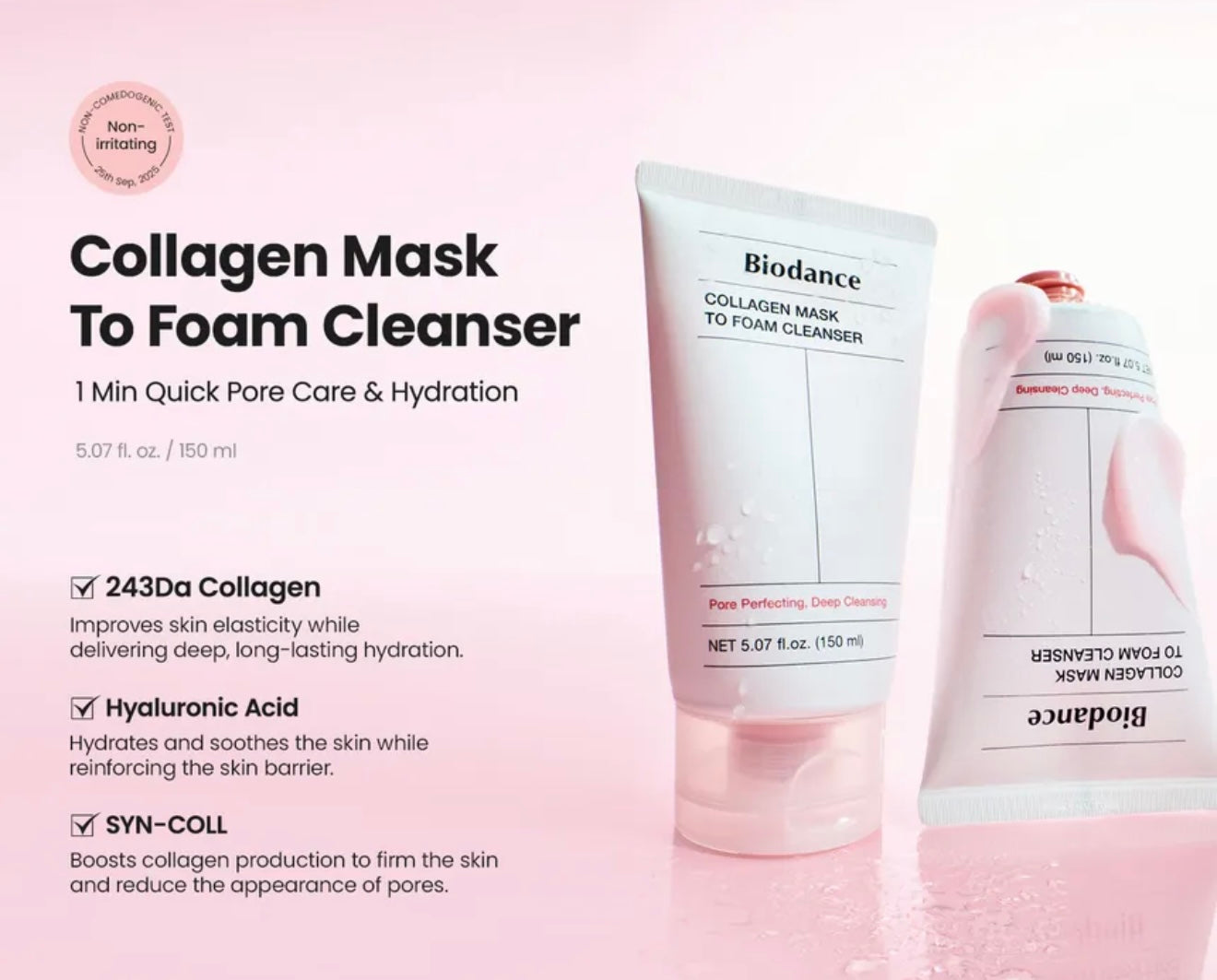 Biodance Collagen Mask To Foam Cleanser