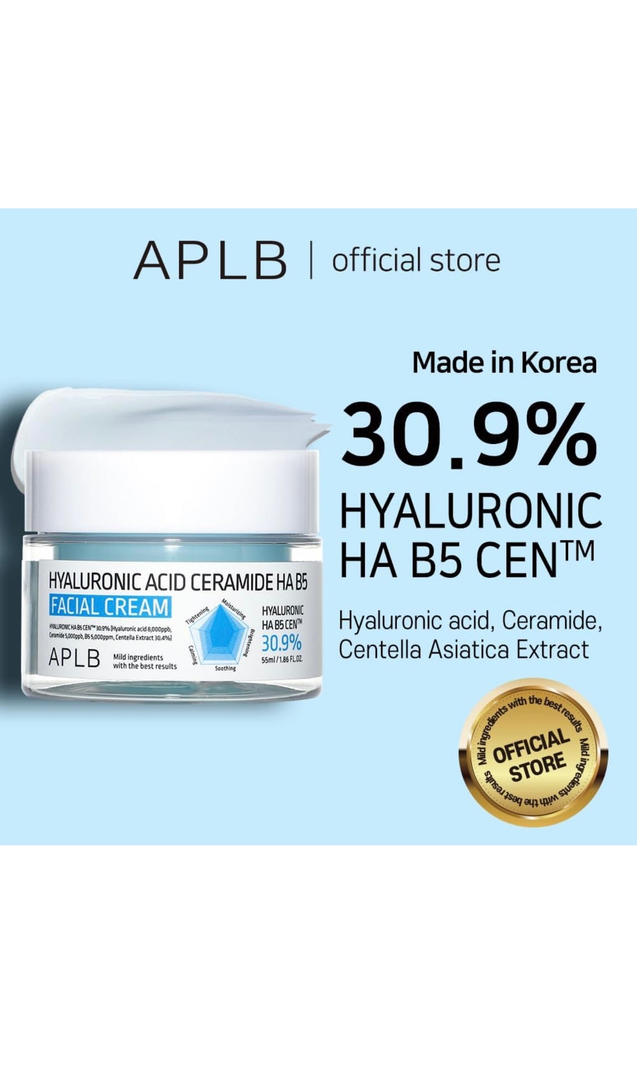 APLB Hyaluronic Acid Ceramide HA B5 Facial Cream