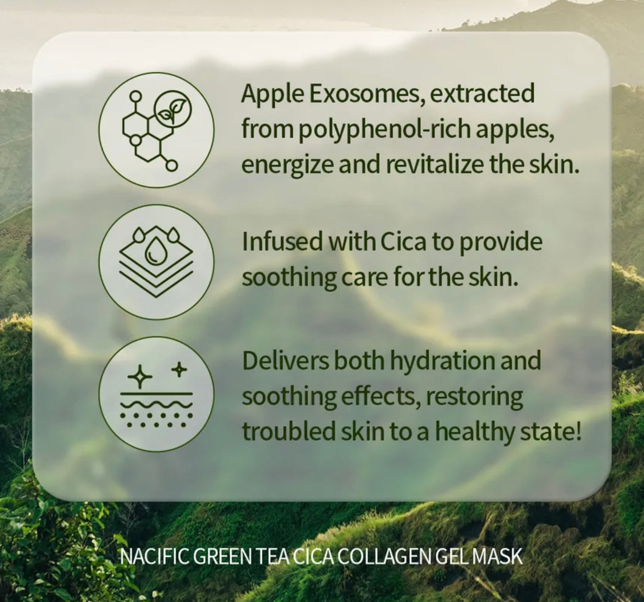 Nacific Green Tea Cica Collagen Gel Mask