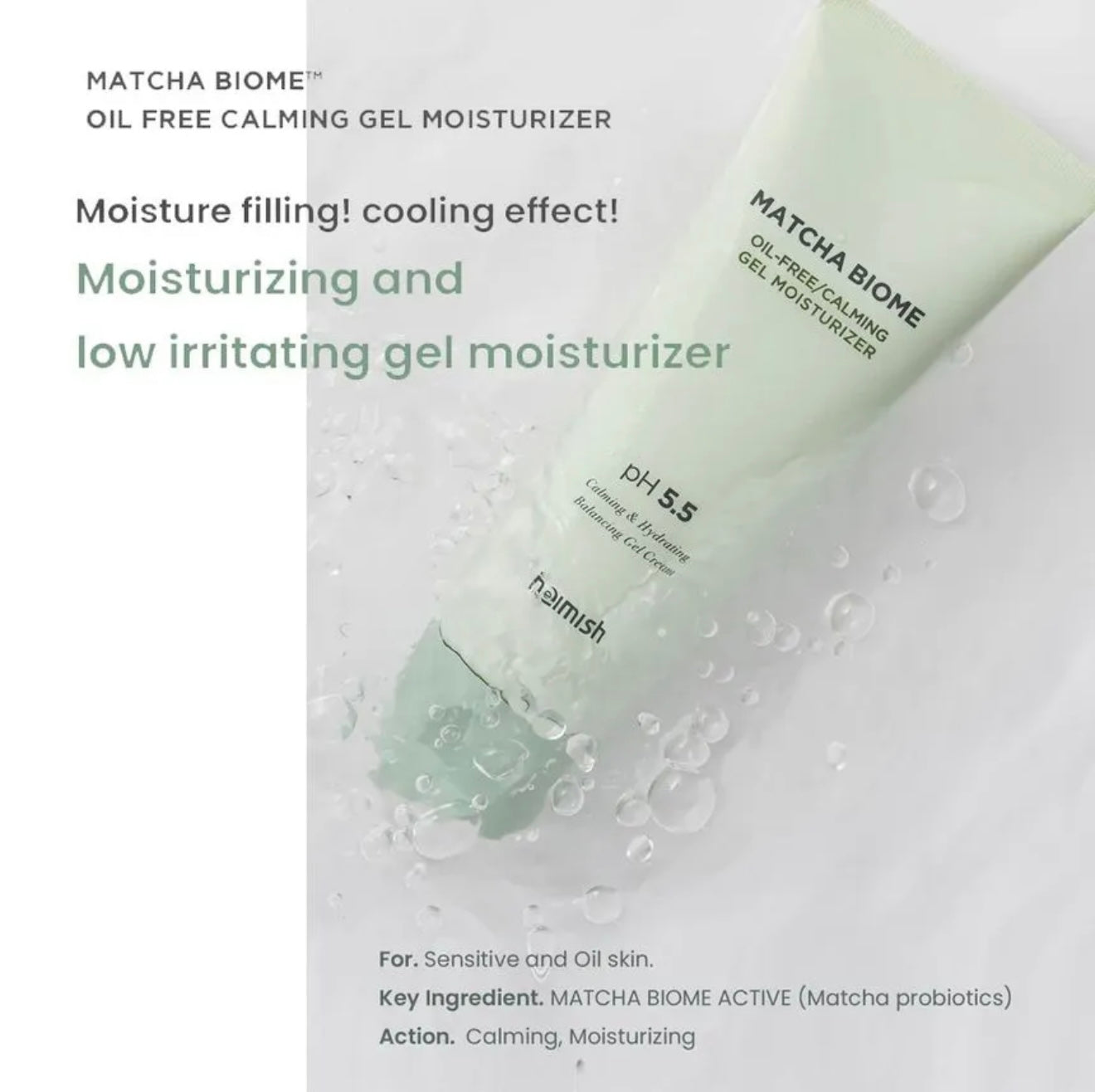 heimish Matcha Biome Oil-Free Calming Gel Moisturizer