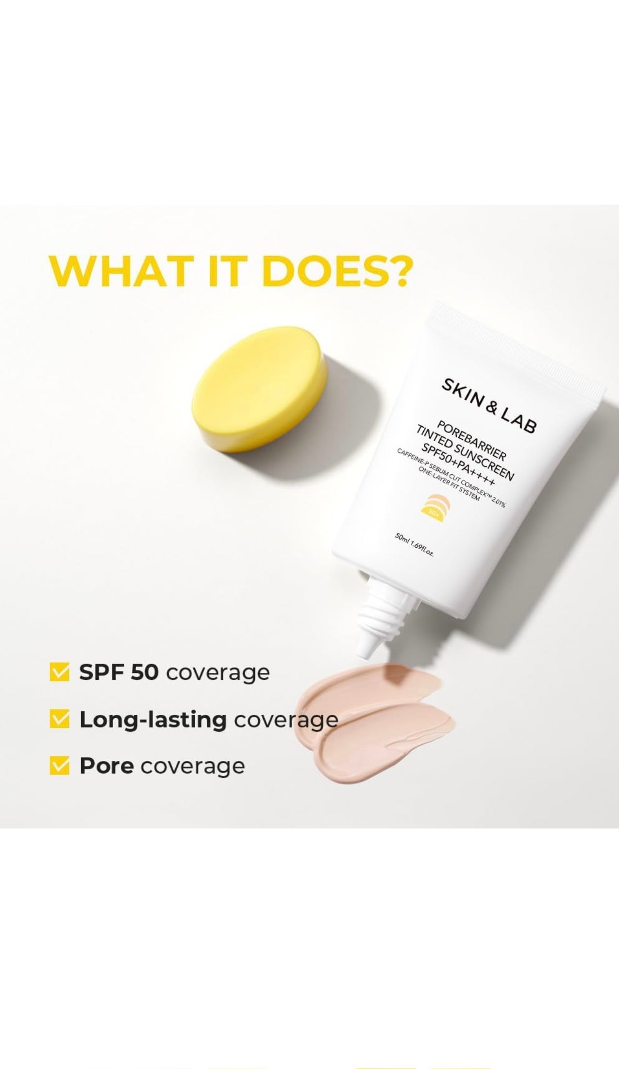 Skin&Lab Porebarrier Tinted Sunscreen (SPF50+ PA++++) 50ml