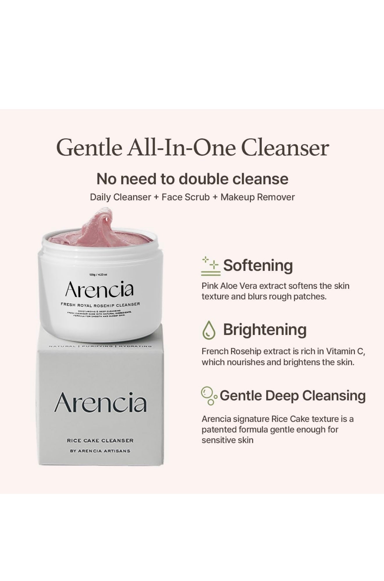 Arencia Fresh Royal Rosehip Cleanser