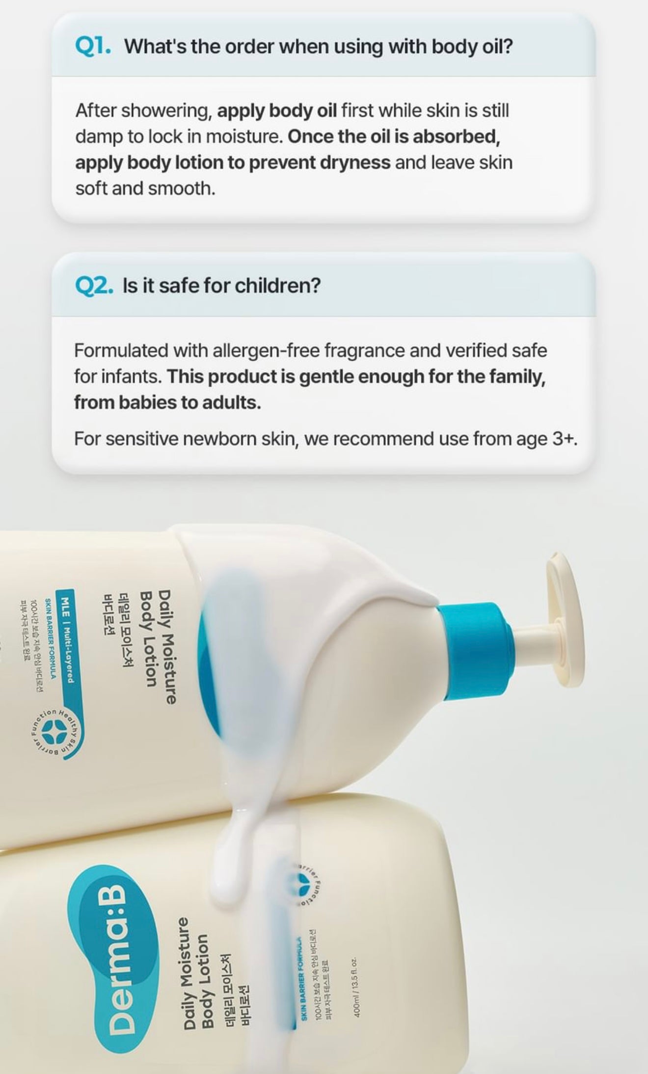 Derma: B Daily Moisture Body Lotion