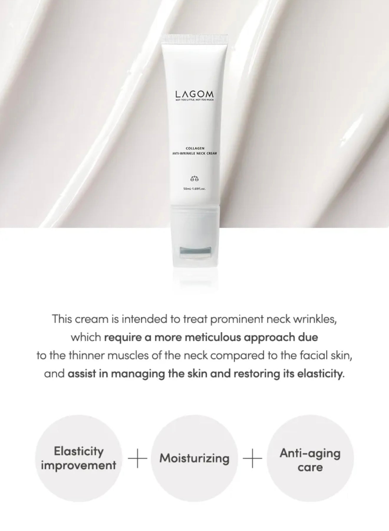 LAGOM Collagen Anti-Wrinkle Neck Cream