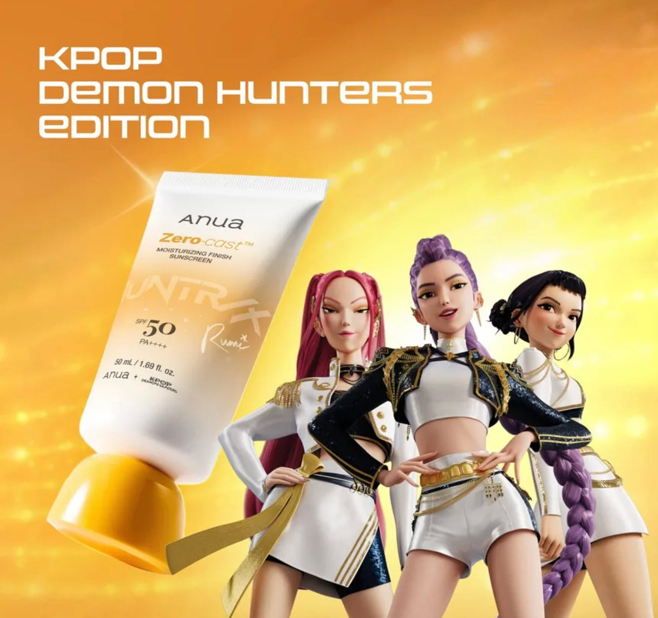 Anua Kpop Demon Hunters Zero-Cast Moisturizing Finish Sunscreen