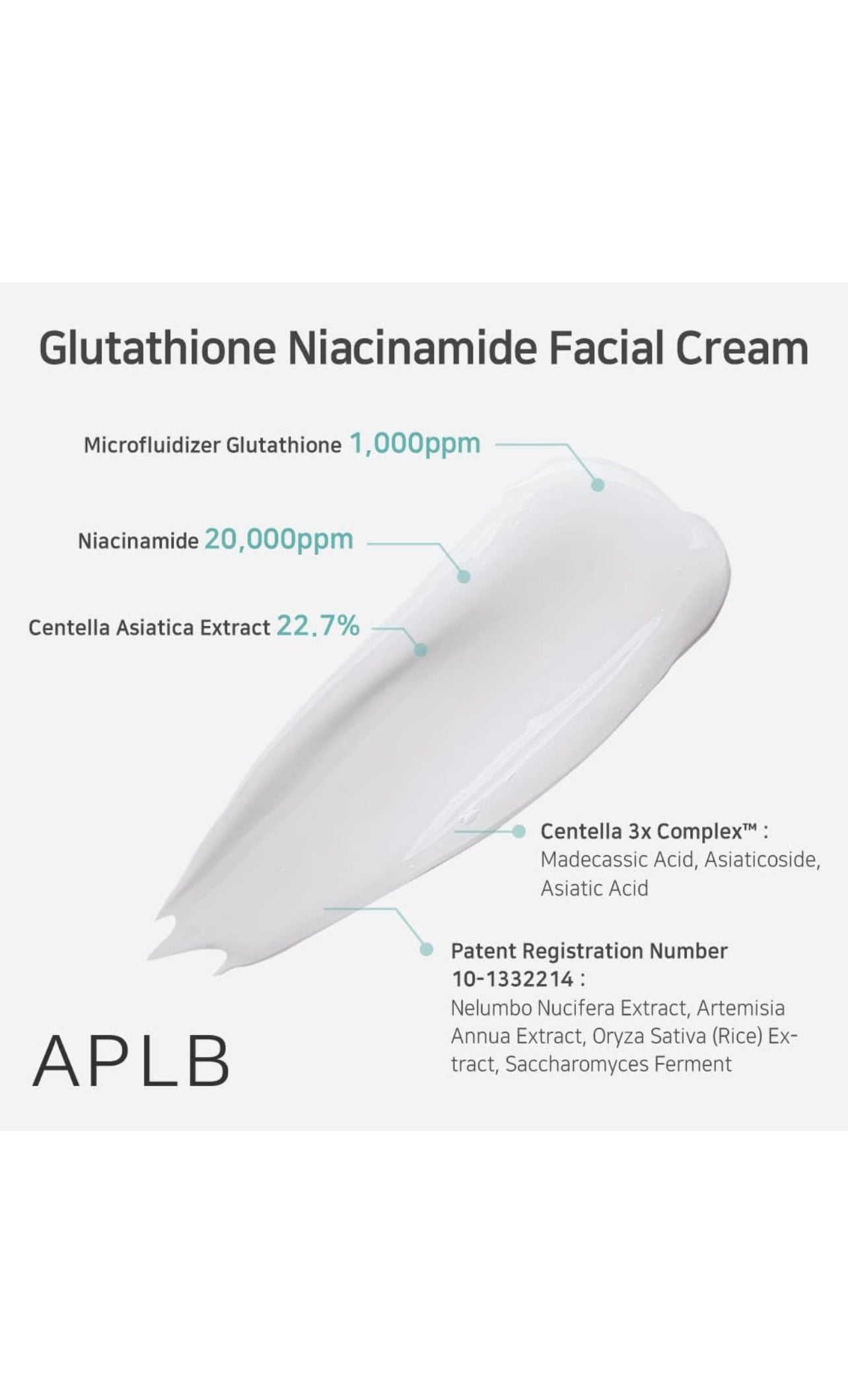 APLB Glutathione Niacinamide Facial Cream