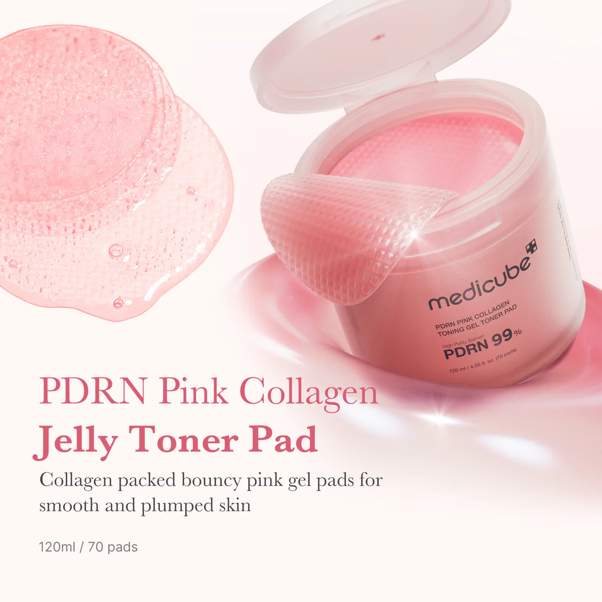 Medicube PDRN Pink Collagen Gel Toner Pad