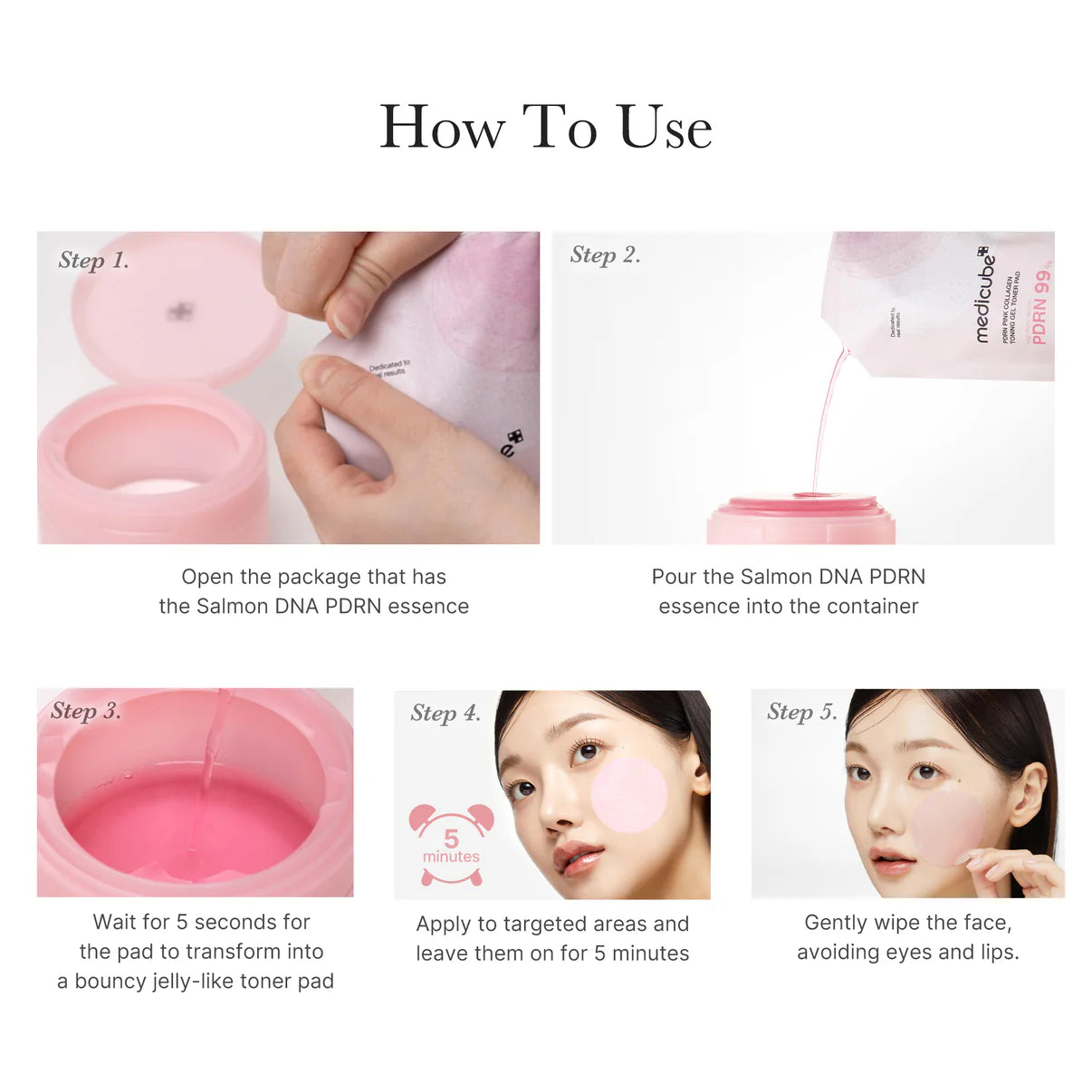 Medicube PDRN Pink Collagen Gel Toner Pad